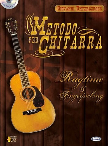 Copertina Metodo per Chitarra Ragtime e Fingerpicking, di Giovanni Unterberger