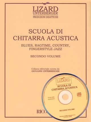 Copertina di Scuola di chitarra acustica blues, ragtime, country, fingerstyle, jazz, di AAVV